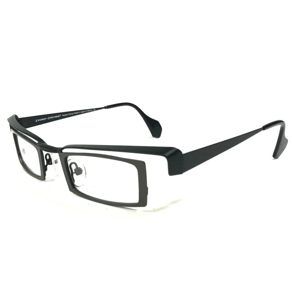 Iyoko-Inyake Eyeglasses Frames IY575 Col.161 Black Brown Rectangular 42-23-140